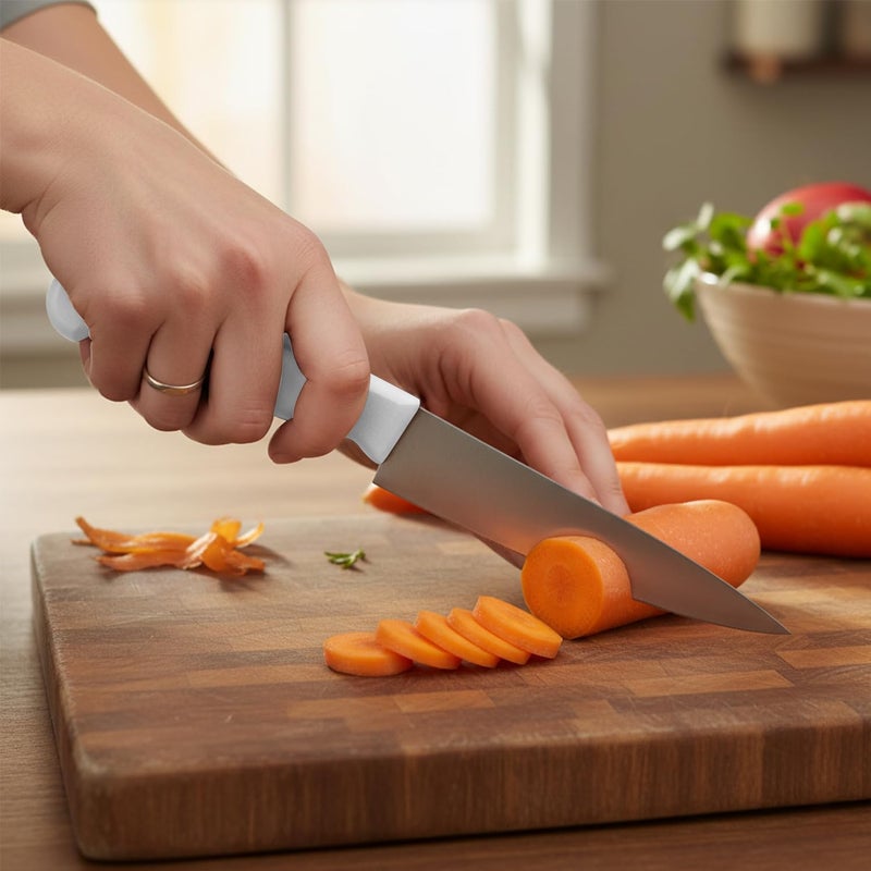 Kitchen Master 6 Inch Stainless Steel Professional Chef Knife (White) - Image 4